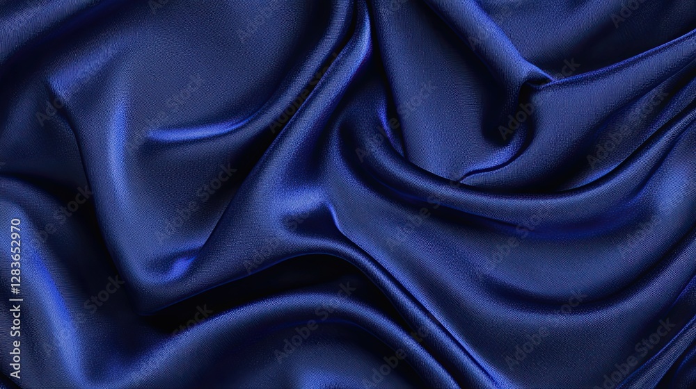 Captivating Blue Silk Fabric: This image showcases luxurious blue silk fabric with graceful folds and a soft sheen, presenting a sophisticated and elegant texture, ready for your creative project. Captivating Blue Silk Fabric: This image showcases luxurious blue silk fabric with graceful folds and a soft sheen, presenting a sophisticated and elegant texture, ready for your creative project.