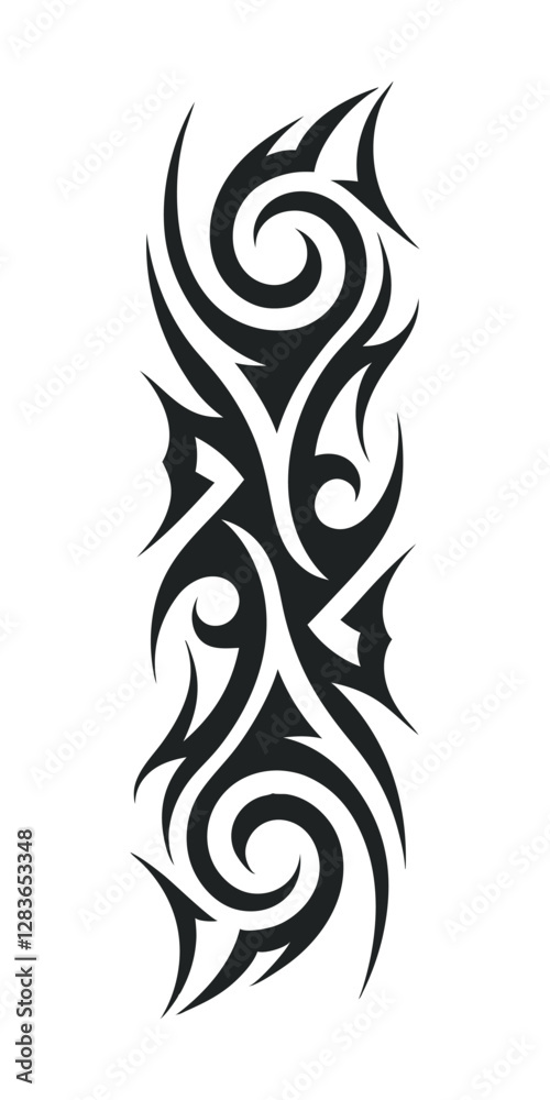 tribal pattern tattoo vector art design, tattoo tribal abstract sleeve, sketch art design isolated on white background. tribal pattern tattoo vector art design, tattoo tribal abstract sleeve, sketch art design isolated on white background.
