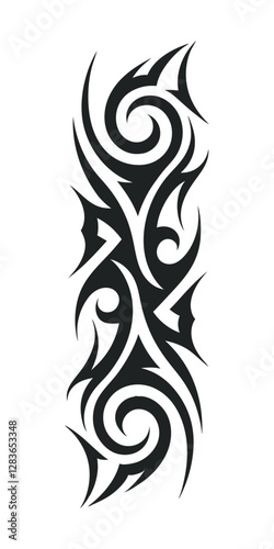 tribal pattern tattoo vector art design, tattoo tribal abstract sleeve, sketch art design isolated on white background.