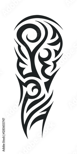 tribal pattern tattoo vector art design, tattoo tribal abstract sleeve, sketch art design isolated on white background.