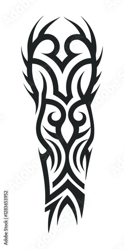 tribal pattern tattoo vector art design, tattoo tribal abstract sleeve, sketch art design isolated on white background.