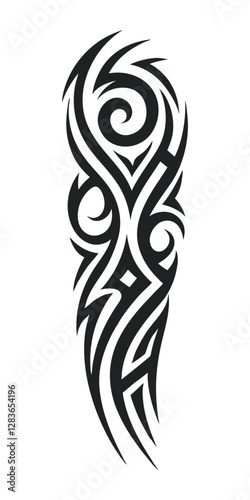 tribal pattern tattoo vector art design, tattoo tribal abstract sleeve, sketch art design isolated on white background.