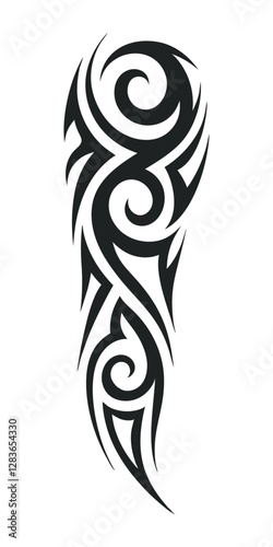 tribal pattern tattoo vector art design, tattoo tribal abstract sleeve, sketch art design isolated on white background.