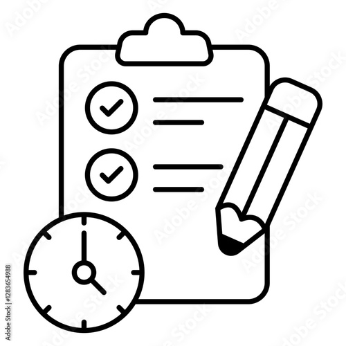 A unique design icon of task deadline