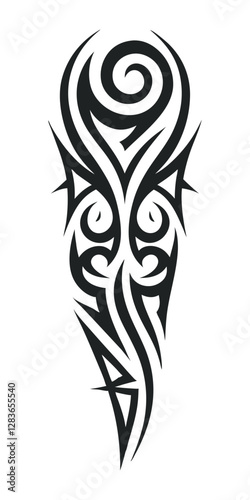 tribal pattern tattoo vector art design, tattoo tribal abstract sleeve, sketch art design isolated on white background.