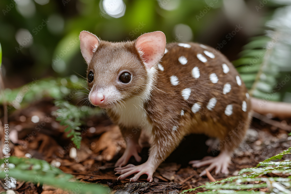 Vigilant Quoll in Pristine Wilderness: A Glimpse into Australia's Endearing Marsupial Habitat