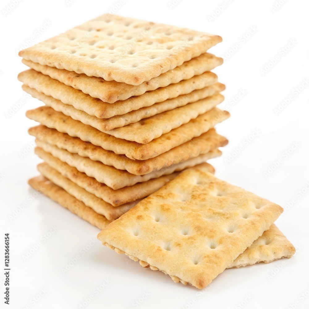 Crispy Crackers: Stack of Delicious Snacks Crispy Crackers: Stack of Delicious Snacks