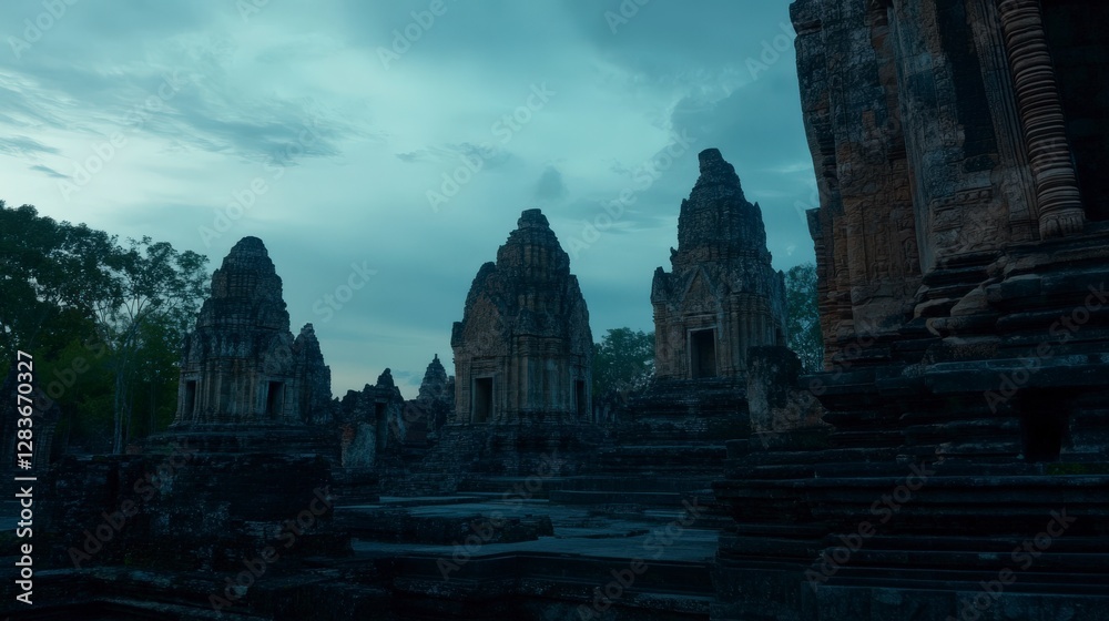 Fototapeta premium Majestic Ancient Khmer Temples at Dawn