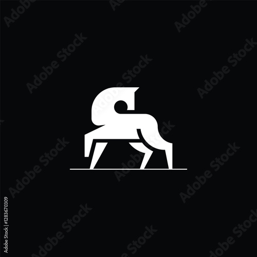 Horse Symbol Logo. Tattoo Design. Vector Illustration.