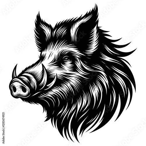  wild boar's head