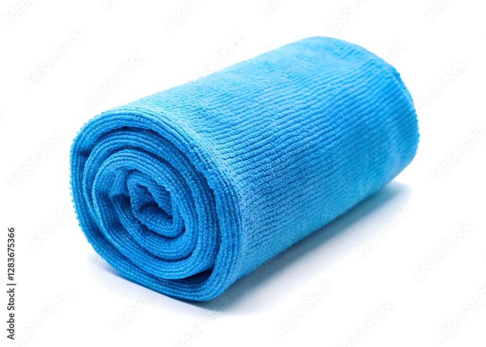 blue microfiber cloths isolated on a white background blue microfiber cloths isolated on a white background