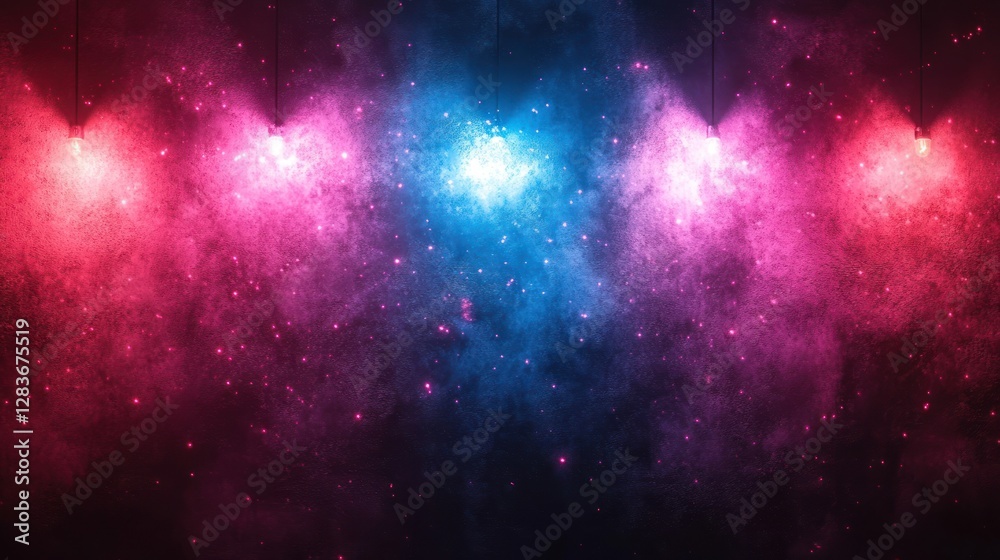 Fototapeta premium Abstract illuminated background with vibrant colors and sparkling lights