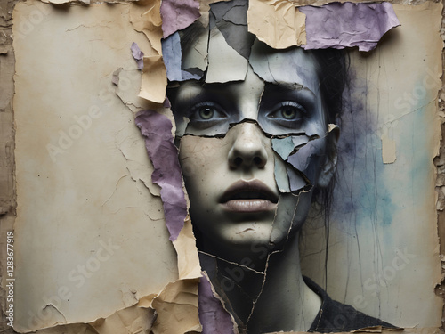 Fragmented Portraits – Surreal Cracked Faces in Abstract Expressionism
