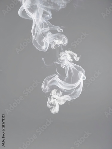 Steam, smoke, vapor isolated on grey background