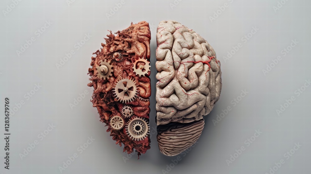 Human brain glowing with electric signals, symbolizing active thinking. Human brain glowing with electric signals, symbolizing active thinking.