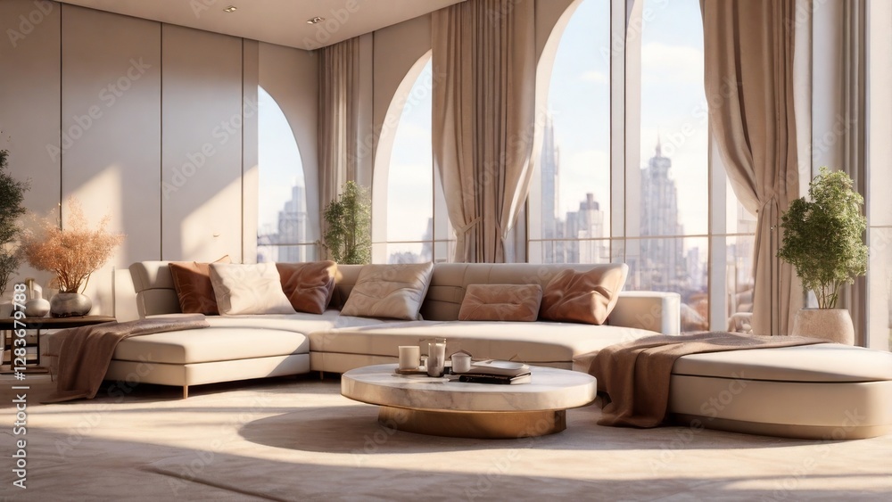 Obraz premium Photorealistic Modern Interior Design