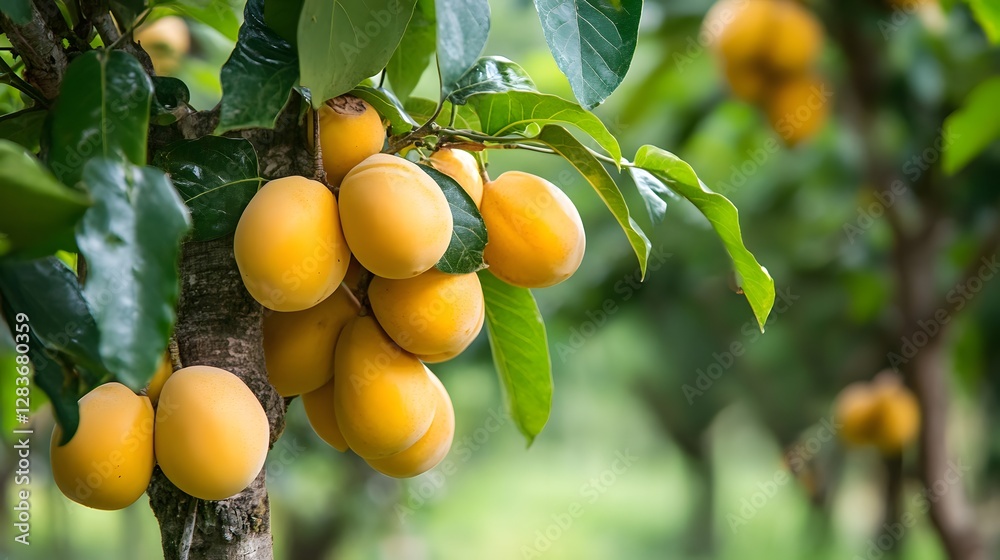 Jocote tree with a bunch of growing mature Jocote Jocote tree with a bunch of growing mature Jocote
