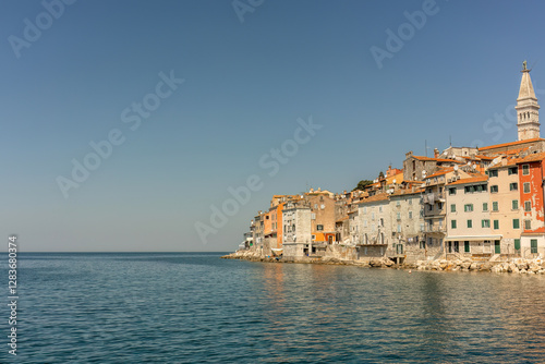 Cityscape view at Rovinji, a famous town in croatia