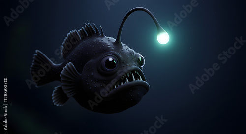 anglerfish in the deep ocean