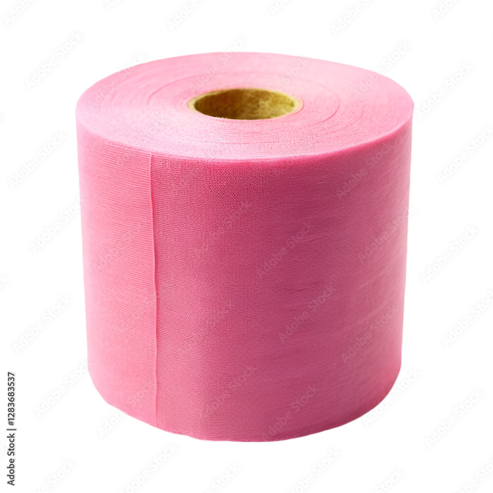 Pink tissue paper roll isolated on transparent background Pink tissue paper roll isolated on transparent background