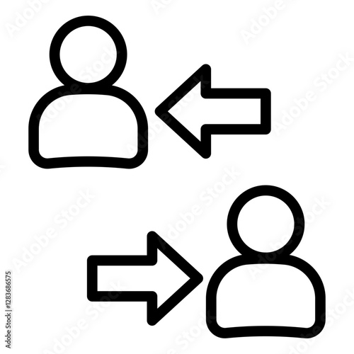 JOb Exchange Outline Icon