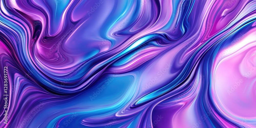 Abstract purple and blue fluid marble background with flowing waves Abstract purple and blue fluid marble background with flowing waves