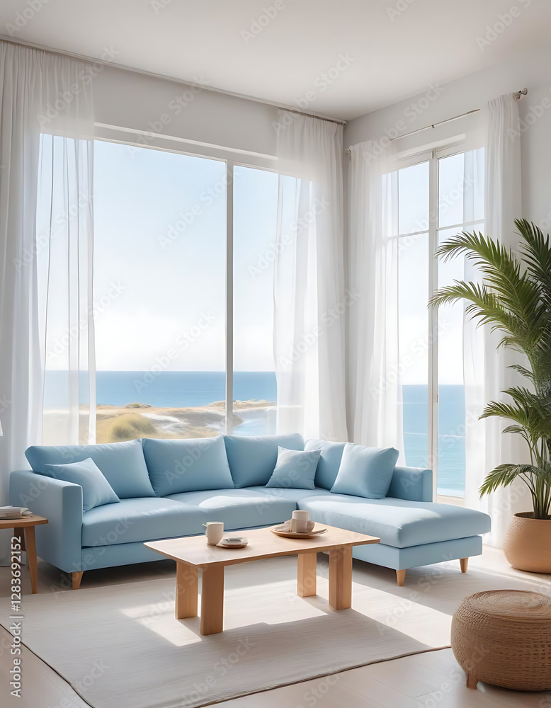 Fototapeta premium Interior design 3D living room