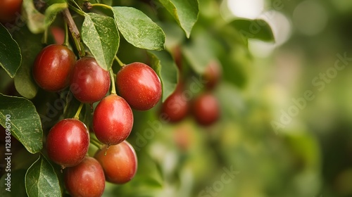 Wallpaper Mural Jujube tree with a bunch of growing mature Jujube Torontodigital.ca