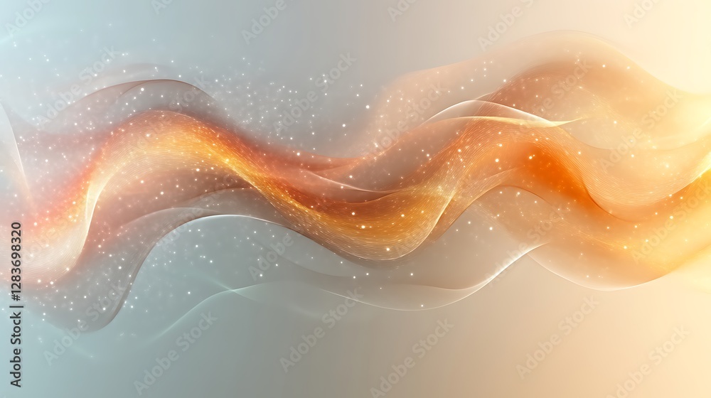 Fototapeta premium Abstract 3D Background of Soft Waves in Ivory Colors