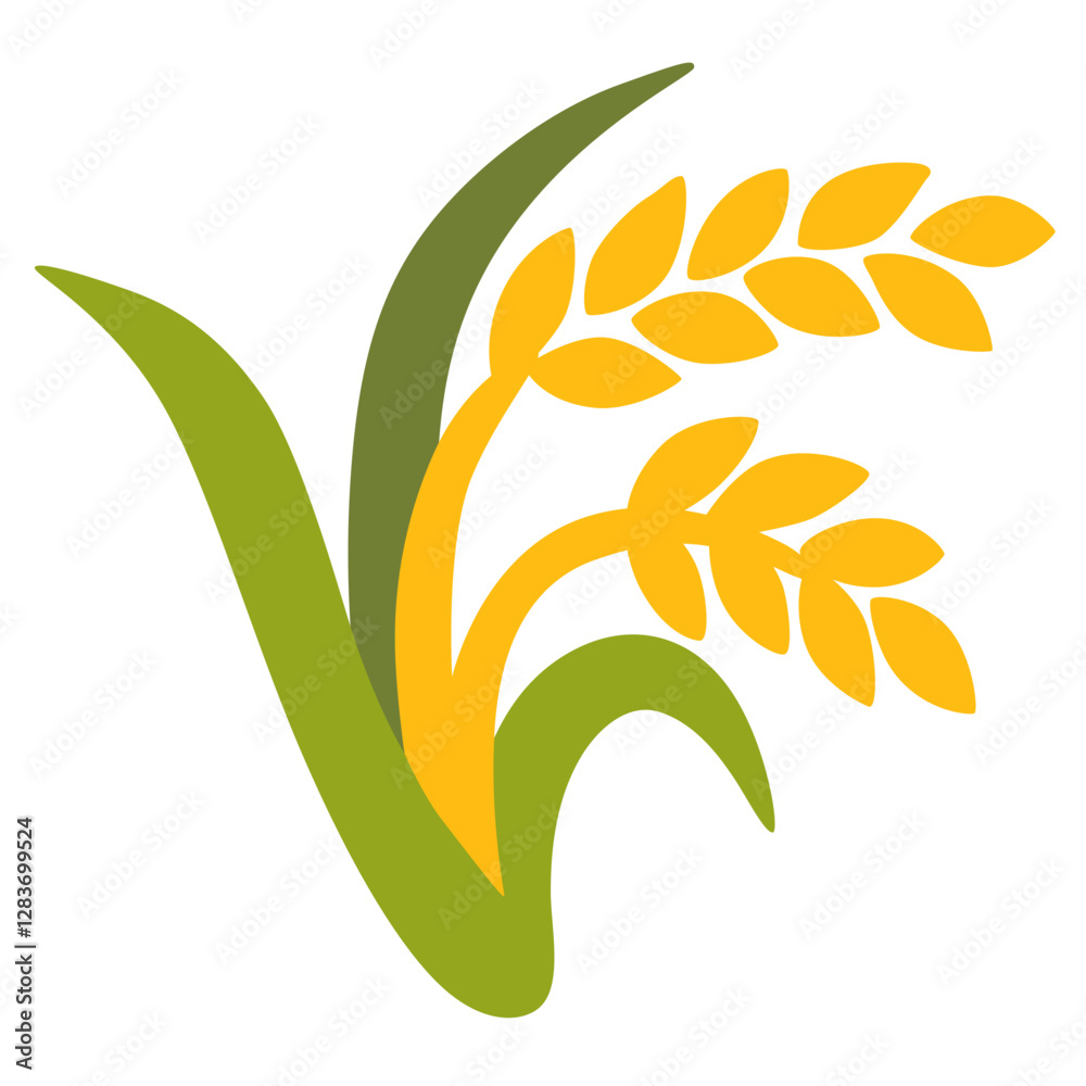 Naklejka premium Golden Rice Plant