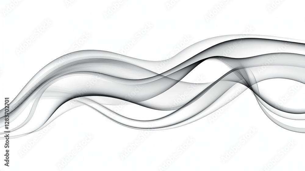 Obraz premium Elegant Flowing Lines in Smooth Black and White Design