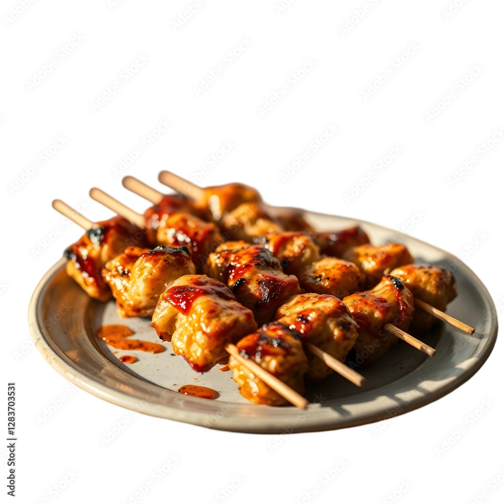 Marinated Chicken Skewers, Flavorful Dish, Restaurant Style