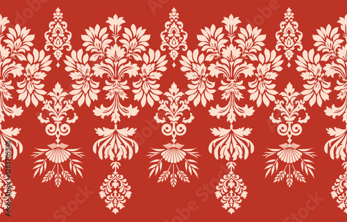 Ethnic Motifs Ikat floral paisley embroidery floral. ikat Saree Sarong oriental pattern traditional.Ikat embroidery style abstract embroidery design for texture,fabric,clothing,wrapping,decoration