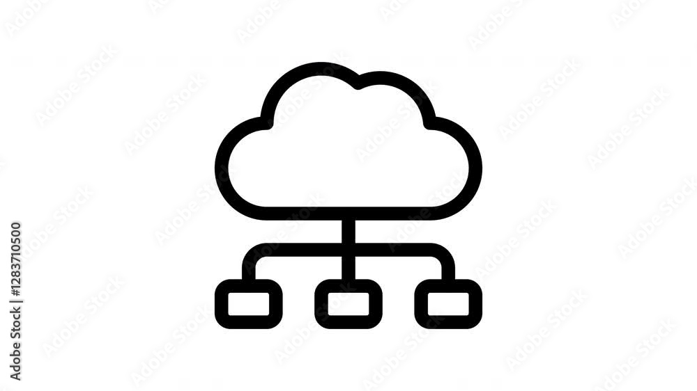 cloud computing animated icon