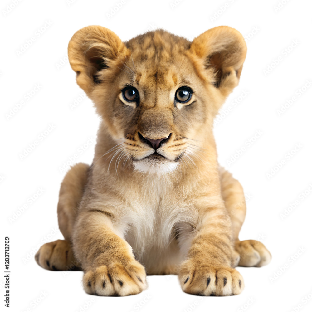 Lion cub isolated on transparent background Lion cub isolated on transparent background