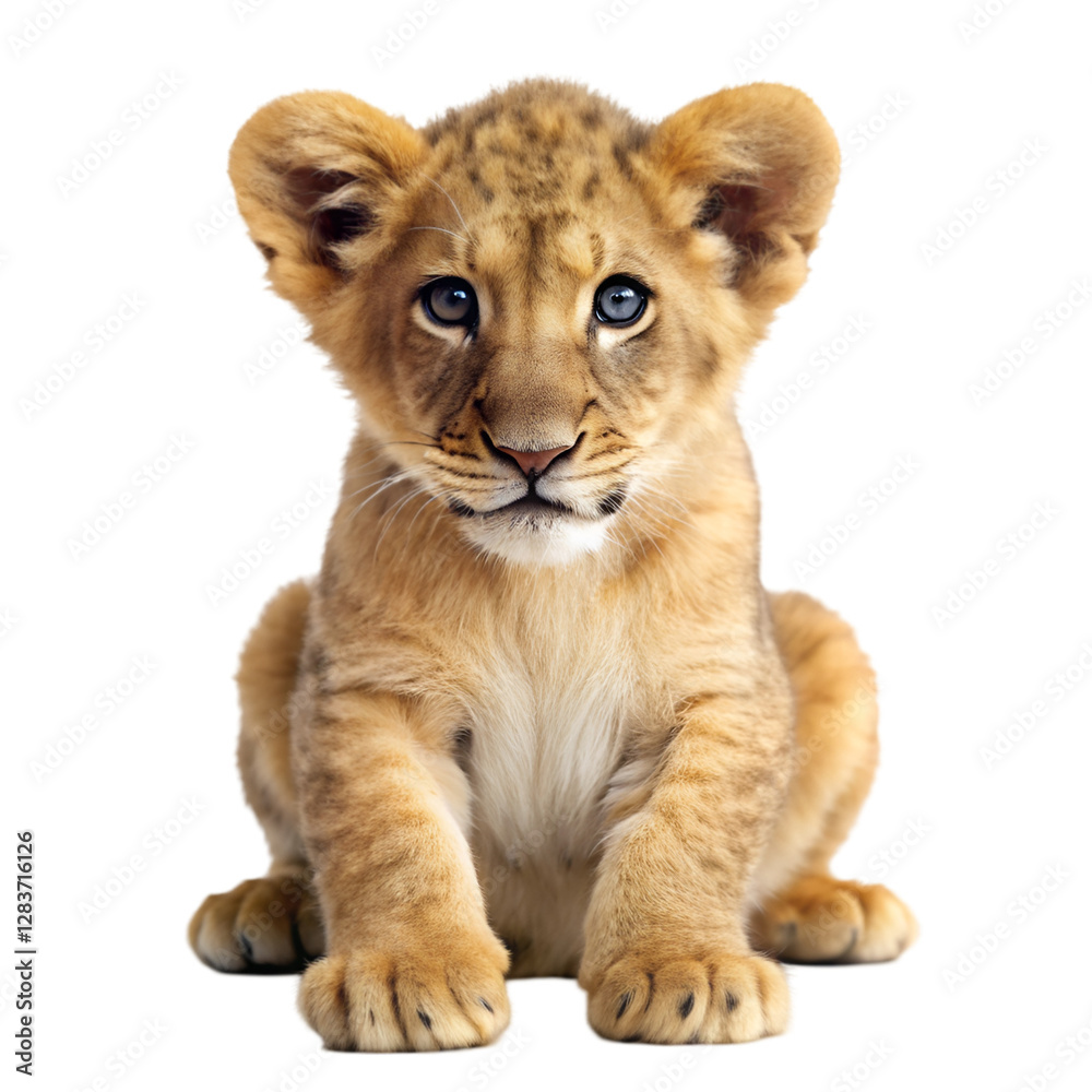 Lion cub isolated on transparent background Lion cub isolated on transparent background