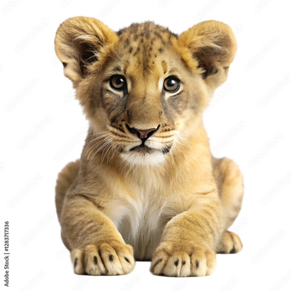 Lion cub isolated on transparent background Lion cub isolated on transparent background