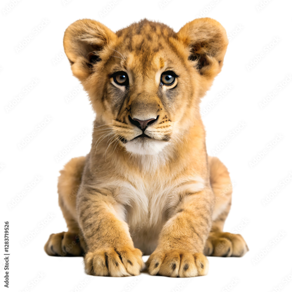 Lion cub isolated on transparent background Lion cub isolated on transparent background