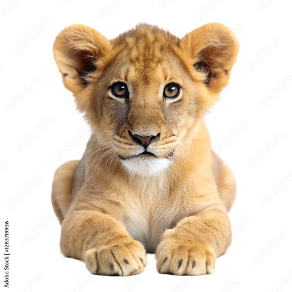 Lion cub isolated on transparent background Lion cub isolated on transparent background