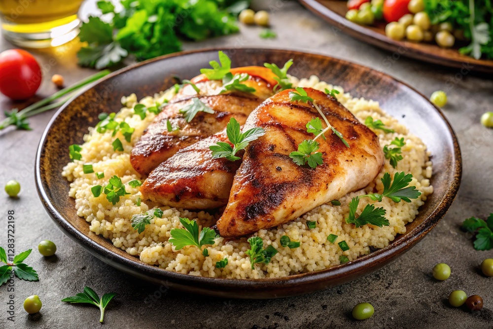 Grilled Chicken with Herb-Infused Couscous Grilled Chicken with Herb-Infused Couscous