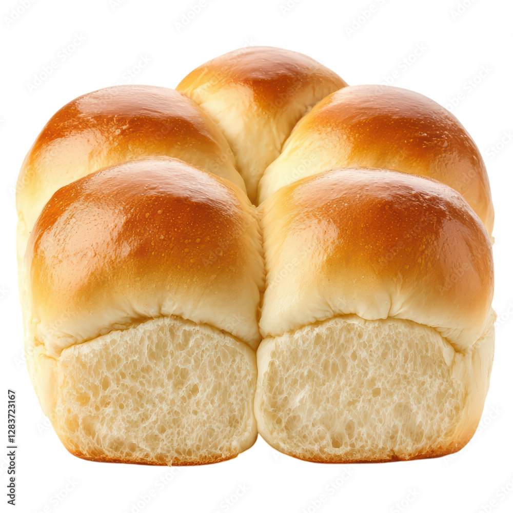 Soft and fluffy dinner rolls, golden brown top , Food, isolated on transparent background Soft and fluffy dinner rolls, golden brown top , Food, isolated on transparent background