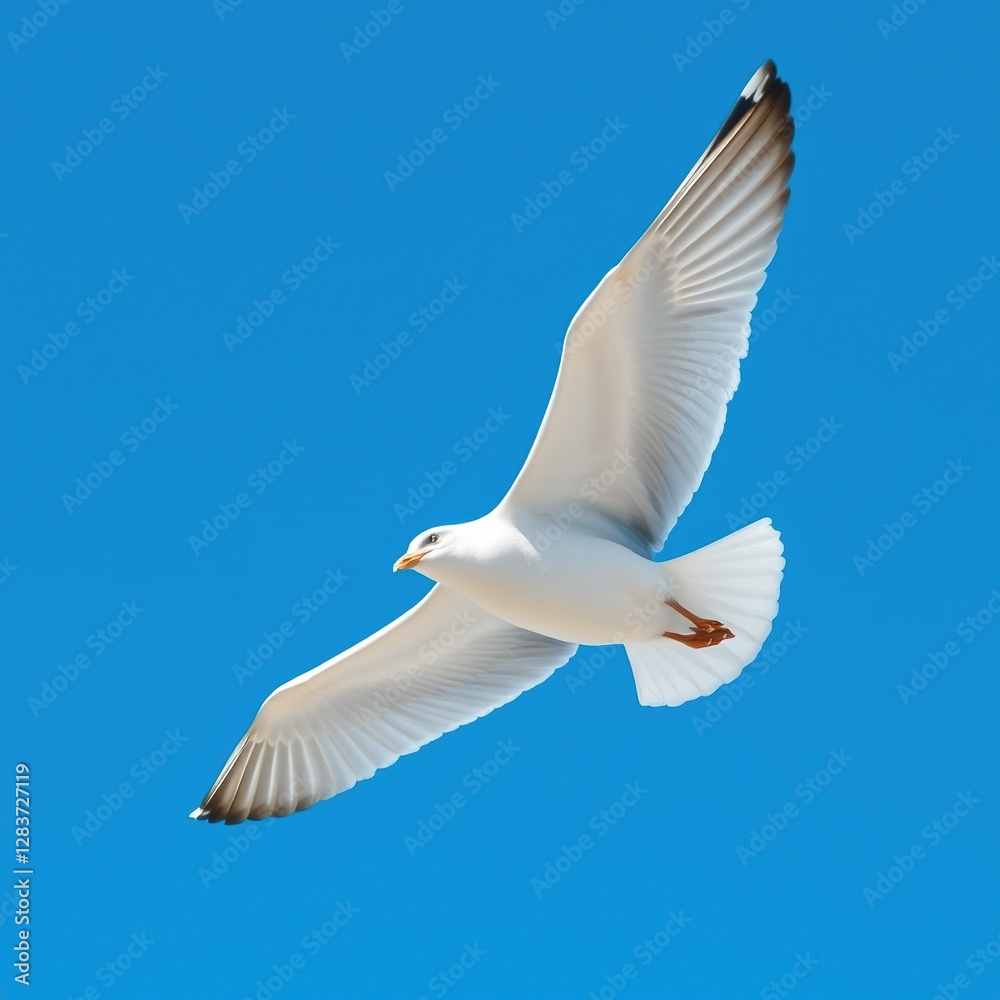 Majestic Seagull in Azure Expanse Majestic Seagull in Azure Expanse