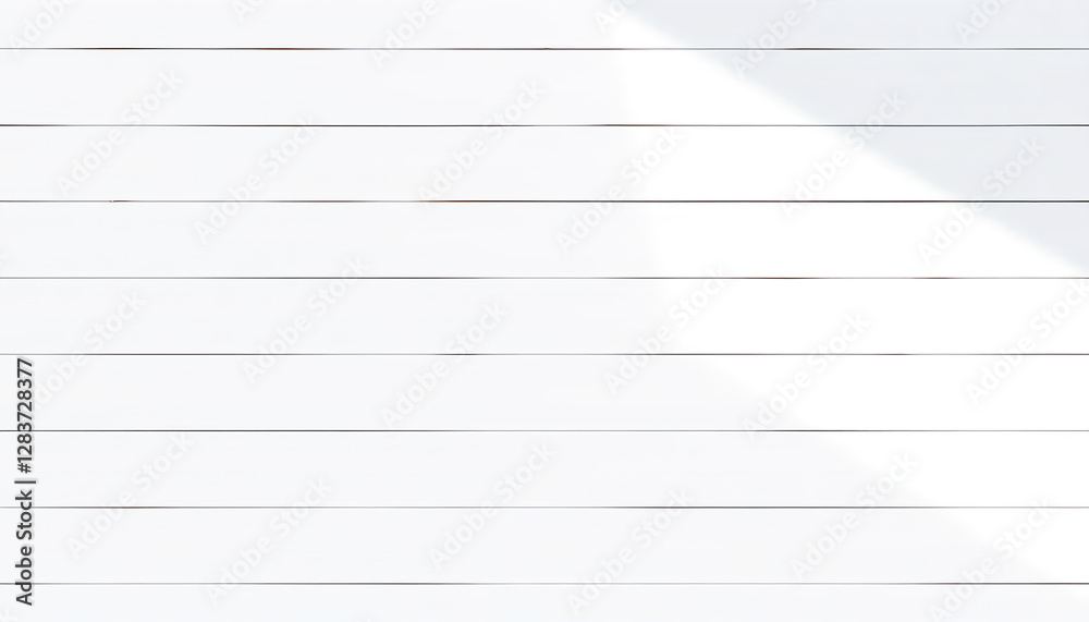Fototapeta premium Clean White Wooden Surface with Subtle Light and Shadow Play
