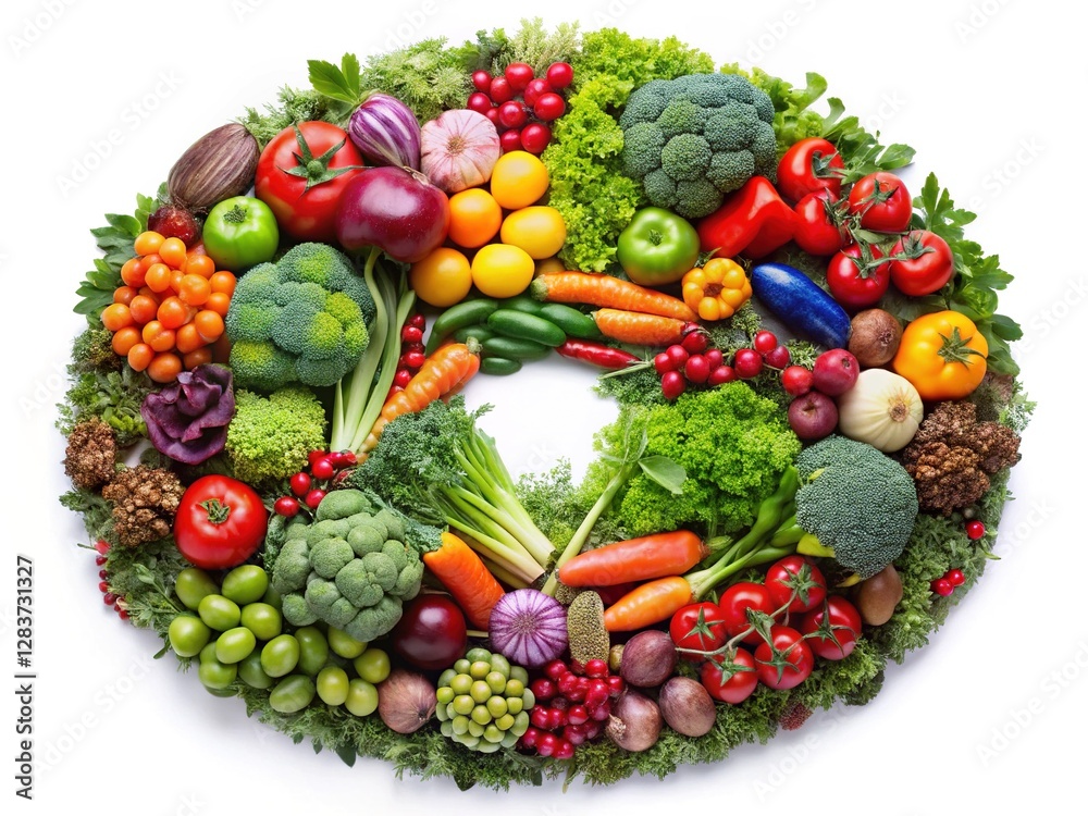 Organic Vegetable and Fruit Garden Circle Organic Vegetable and Fruit Garden Circle