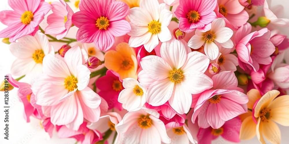 Fototapeta premium Pastel Dreams: Ethereal Floral Art Digital Backdrop