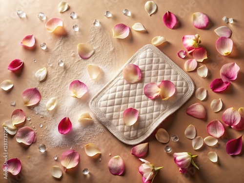 Pet Training Pads with Petals and Water Splash