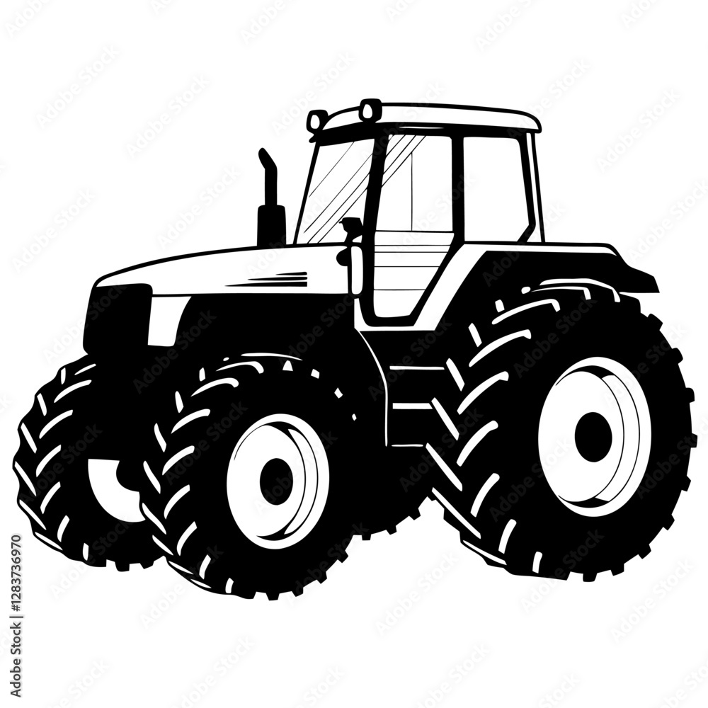 Obraz premium tractor isolated on white background