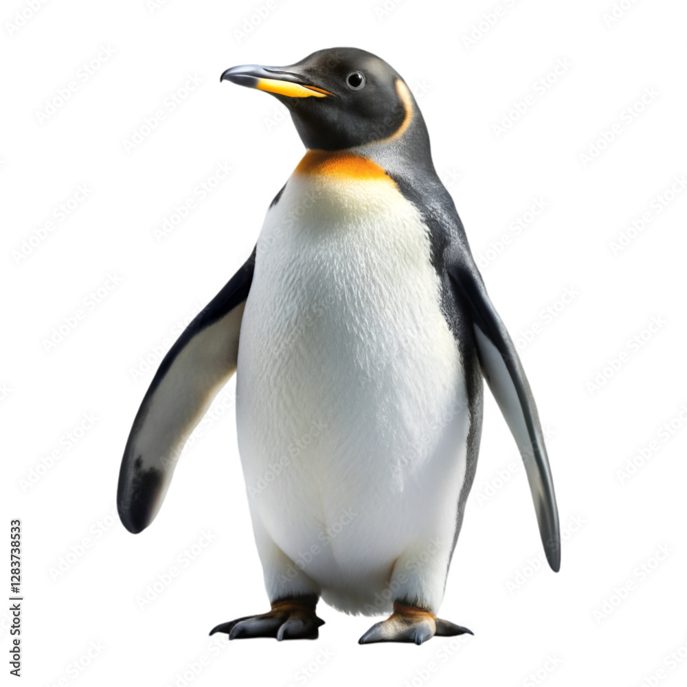 Fototapeta premium Penguin isolated on transparent background