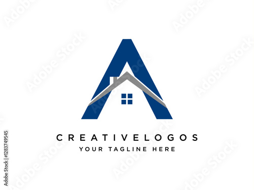 Letter A Logo Alphabet A Logo Real Estate logo engineering company architecture company logo home rentals logo design creative unique elegant