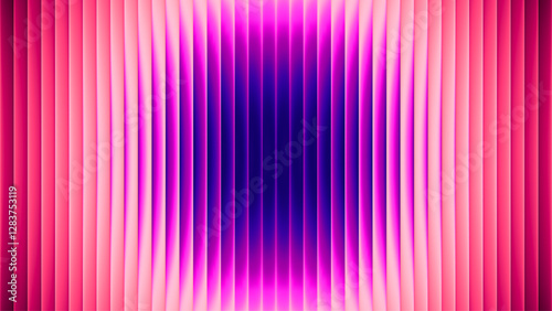 Vibrant circular gradient pattern with ribbed fractal glass texture effect blending smooth radiant colors. Minimalistic and futuristic abstract background perfect for creative digital designs. Vector